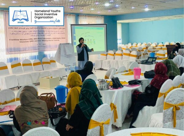 Organization of training programs by the Homeland Youths Social Inventive Organization (HYSIO) for the frontline workers of Kunduz province