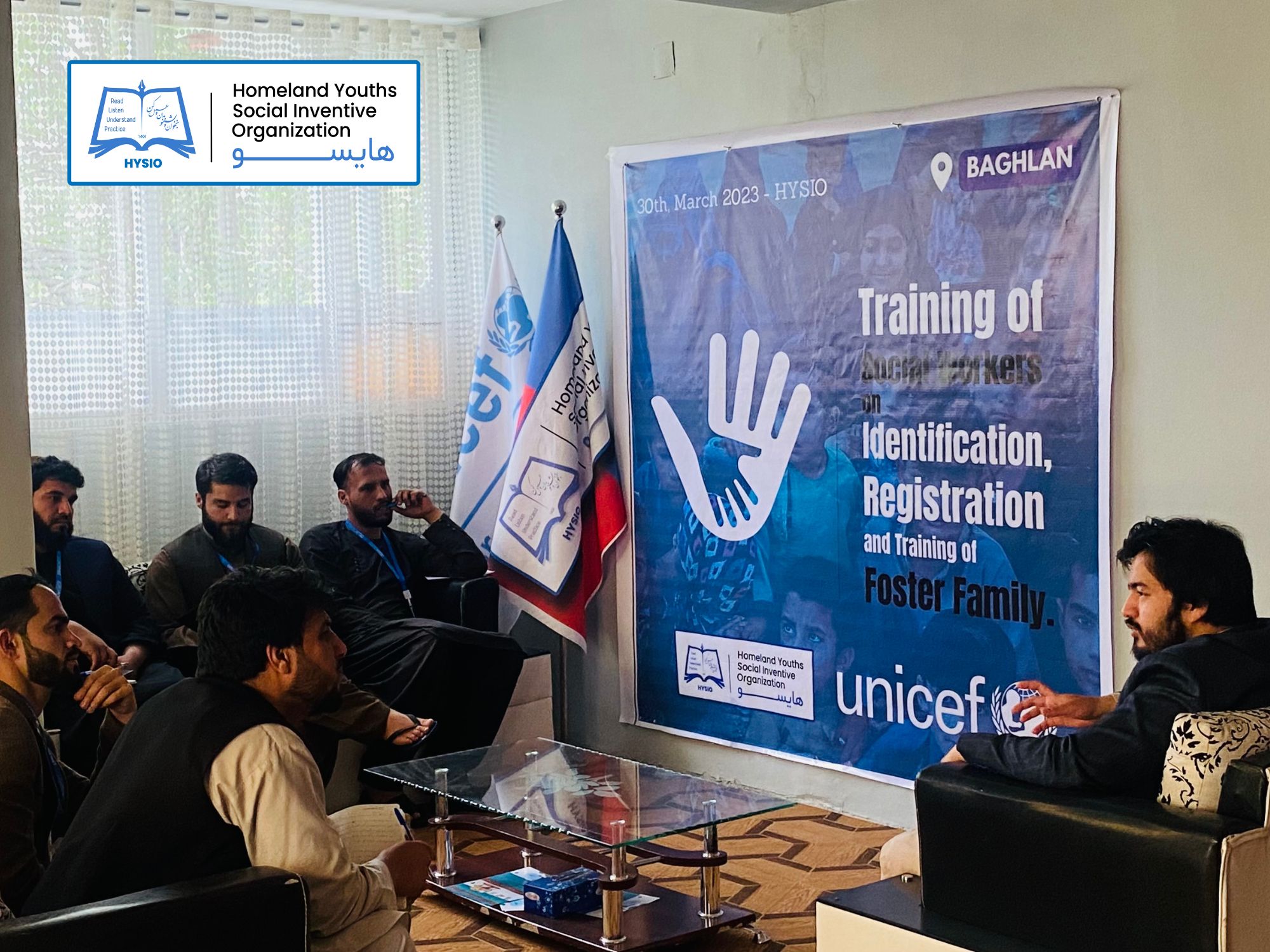 Training of Social Workers on Identification, Registration and Training of Foster Family was held on 30th March, 2023 in Pul-e-Khomri – HYSIO – Baghlan Provincial Office.